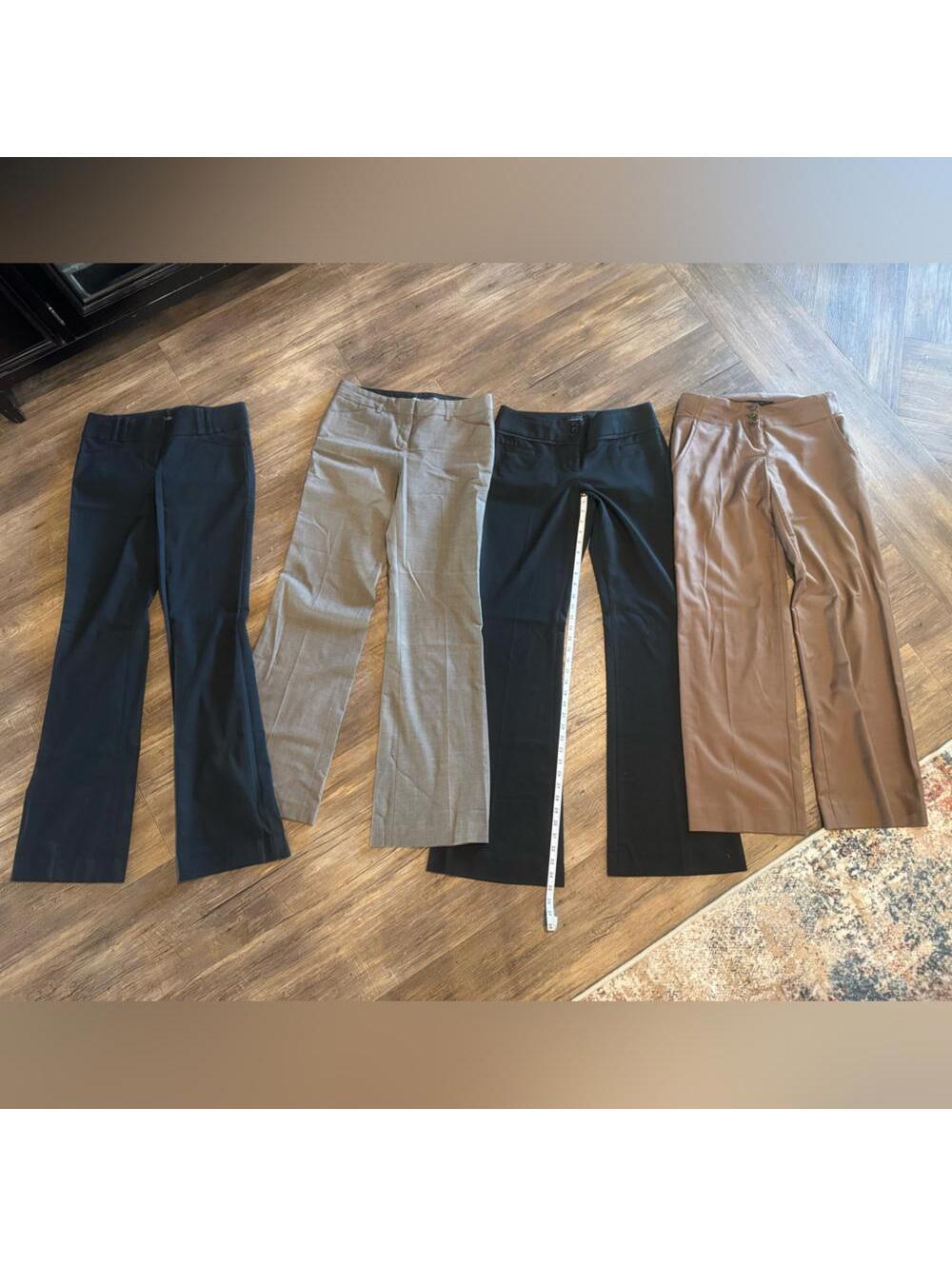 Women's Classic Pants The Limited/Express Lot of 4 Black, Gray, Brown sz 4 Long